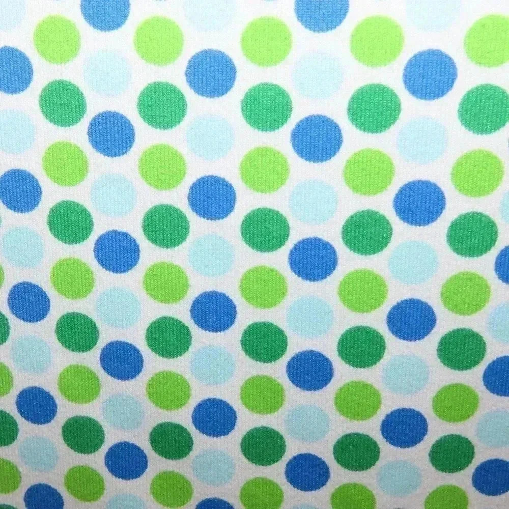 Lands End Green Blue Polka Dot Racer Back Tank Shelf Bra Size 10-12 - Picture 4 of 11